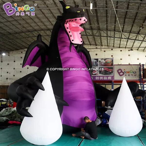 Custom construído 10 metros de publicidade infláveis suprimentos de alto evento Black gigante inflável réplica de dragão para decoração brinquedos esportivos