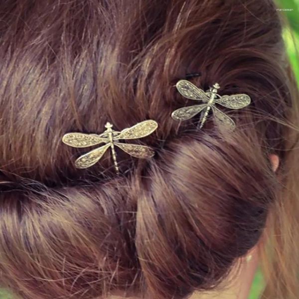 Bandanas 6 PCs Retro Dekor Vintage Dragonfly Hair Clip Metal Clips Frauen Accessoires gebrochen Dekorative für Mädchen Miss
