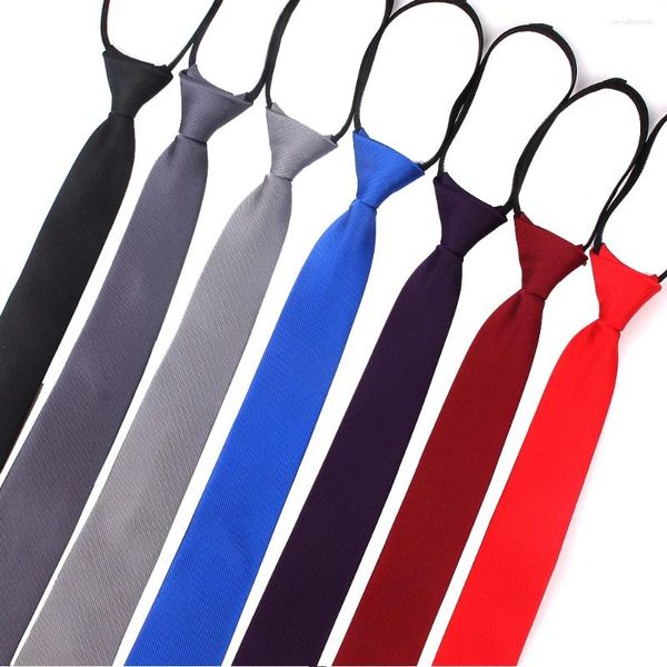 Yay Ties Fermuar Kravat Erkekler Kadın Tie Erkekler Takımlar 6cm Solidties İnce Boyun Tiie Gravatas Kauçuk Ön Bağlı