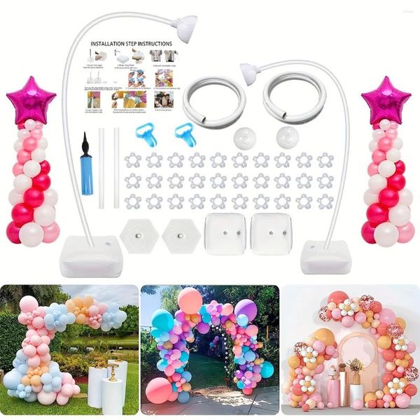 Party Decoration Ballon Column Stand Kit wiederverwendbar flexibler kostenloser Biegebogen mit Basis und Clips für Geburtstag Hochzeit