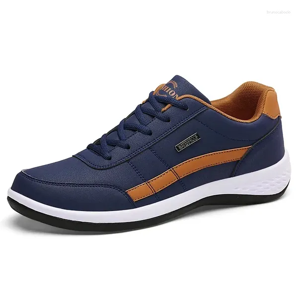 Scarpe casual uomo tendenza in pelle tendenza italiana traspirante sneaker maschio per leisure non slip sport board