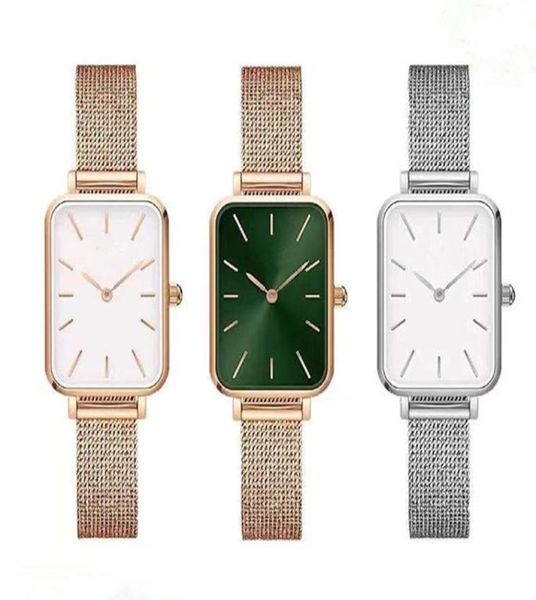 O mais recente 2021 Fashion Luxury Watch Designer Casual Quartz Face Green Ladies Watches Daniel039s Aço inoxidável quadrado LA9171657