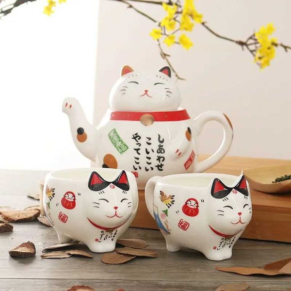 SET DI ATTUALI A TEFE CREATIVO CHIECT LUCKE CATTO PORTULARE SET TEA SET CATTAMICA TEA CAPO CATTO CATTO CONTRO CONTERIO