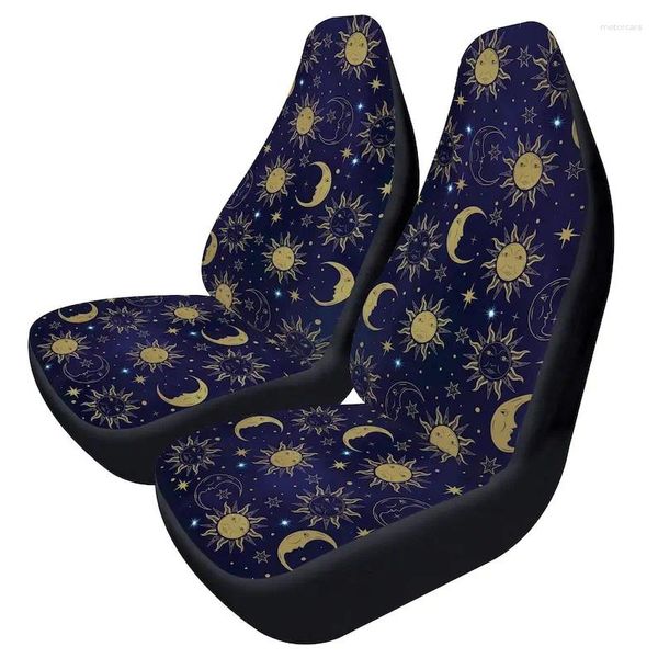 Capas de assento de carro Night Sky Sun Moon Celestial Astronomy Protector Starry Front Cober