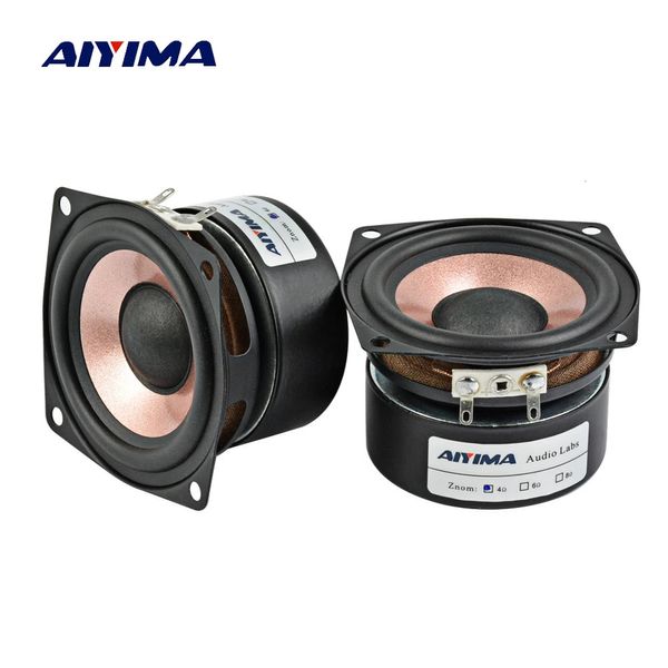 Aiyima 2pcs 2,5 polegadas Audio Full Range Ser 4 8 ohm hifi home theater 8-15w Music Desktop Ser-Louders 240422