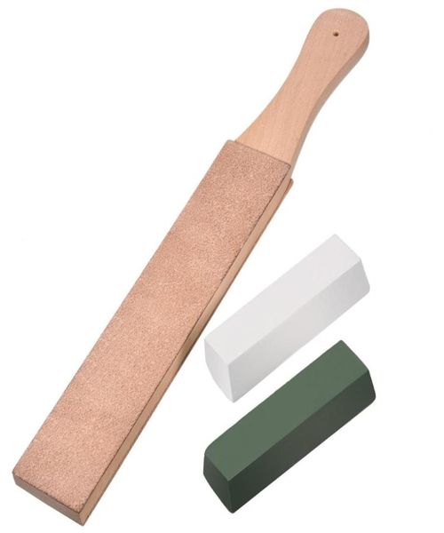 Lederstrop mit Verbindungen Kit Honenblock Ping Paddel 458 oz grün weiße Buffing Polieren 2106153610973