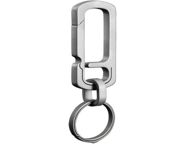 Multifuncional Titanium Chain Jewelry Key Ring Mini Bottle Bottle Clipe de metal para sacos Men Hanger da cintura EDC3011243