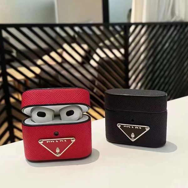 Fashion Designer Brand P Luxury AirPods Case Accessori per cuffie per bellissimo lussuoso AirPod Apple AirPod 1 2 3 4 5 6 Copertina di custodia per generazione Pro con logo Box Woman Man Ws