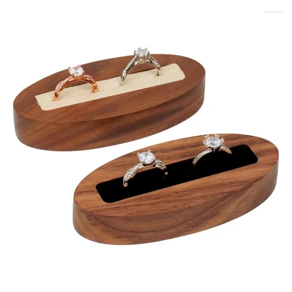 Bolsas de jóias Anéis de casamento exibem brincos de bandejas de garanhões da caixa de armazenamento da caixa de armazenamento