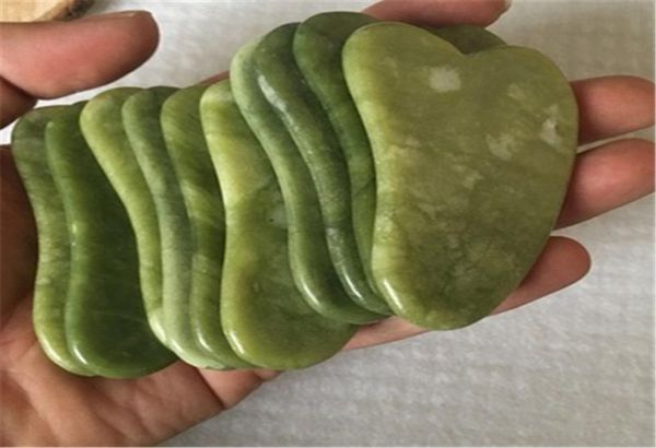 Gua Sha Scraping Massage Face Green Rose Quarz Natural Jade Stone Board Massagen7253518