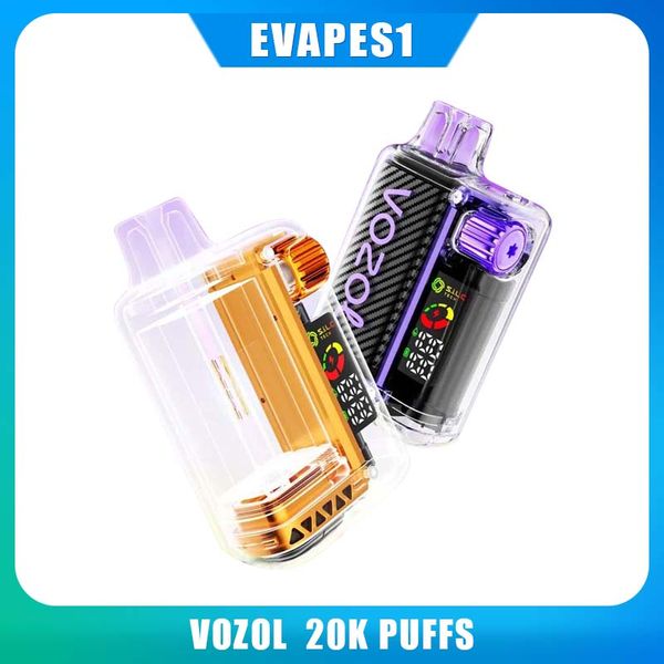 Marchio originale usa e getta e vape vozol vista 20000 sbuffi mini ecigs mod barra dual 650 mAh da 20 ml a maglie a maglie a 6 livelli di controllo wattaggio smart schermo display ricaricabile 2% 5%