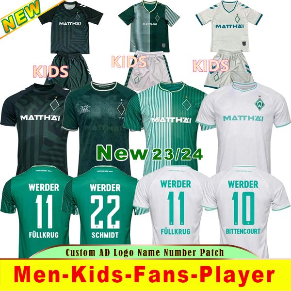 Werder Bremen Special Soccer Jersey Marvin Ducksch Leonardo Bittencourt Black Green 23 24 Friedl Pieper Football Circhas Top Tailândia Qualidade Homens Crianças