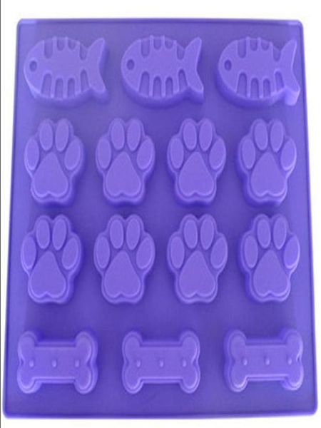 Feci di osso per cani stampo per torta di pesce stampo in silicone flessibile stampo di sapone per sapone fatto a mano Candele caramelle da forno da forno stampi per cucina utensili da cucina M6976908