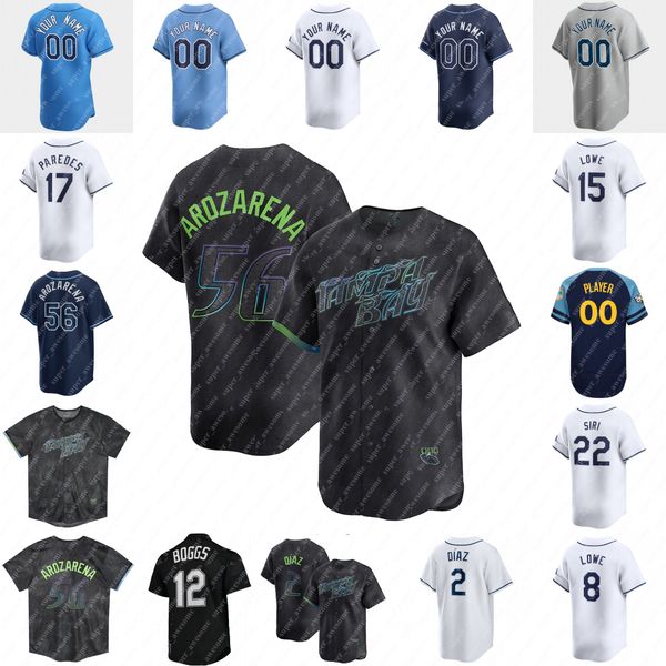 Isaac Paredes Baseball Jersey Randy Arozarena Yandy Diaz Brandon Lowe Jose Siri Jose Caballero Amed Rosario Junior Caminero Zach Eflin Shane McClanahan Josh Lowe