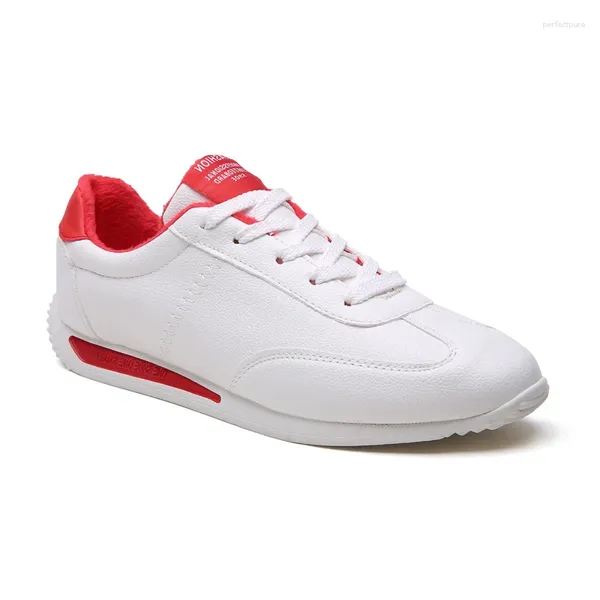 Scarpe casual qzhsmy in pelle sneaker scarpa di tendenza di tendenza italiano traspirato per leisure non slip calzature bianche