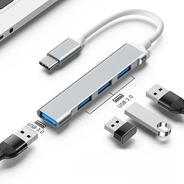 USB C Hub 3.0 Tipo C 3.1 4 Porta Adaptador Multi Splitter OTG para Xiaomi Lenovo MacBook Pro 13 15 Air Pro PC Acessórios para computadores