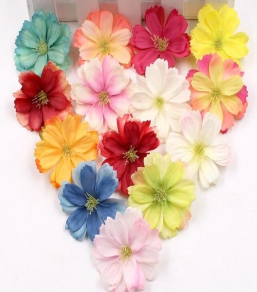 Mini ipek erik çiçeği yapay çiçek düğün dekorasyon diy çelenk klip klip aksesuarları el yapımı zanaat çiçek kafası gb7337677613