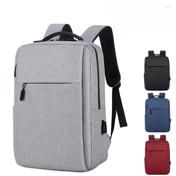 Backpack 2024 Men's Casual USB Sport Business Computer Bag Saco de viagens