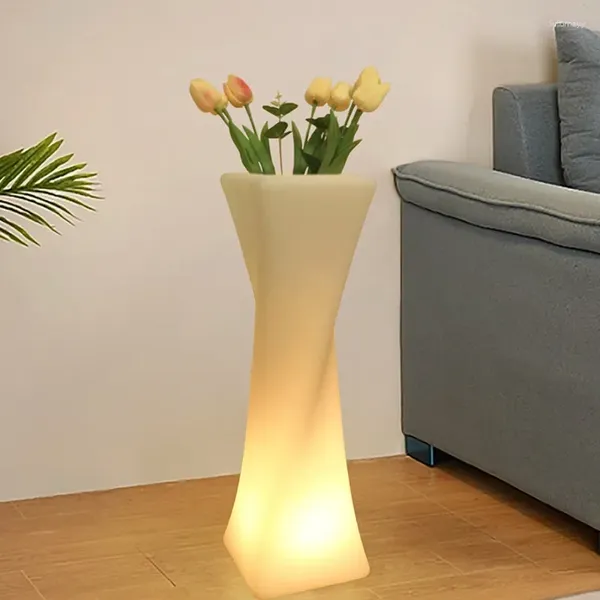 Vasen Einfache leuchtende Vase Bodenbeleuchtung Wohnzimmer Dekoration Schlafzimmer Atmosphäre Lampe Design Sinn Luxus vertikaler Schreibtisch