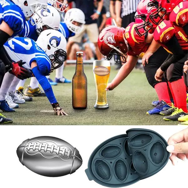 Stampo in silicone per bevande rugby glace rugby americano birre estate 240429