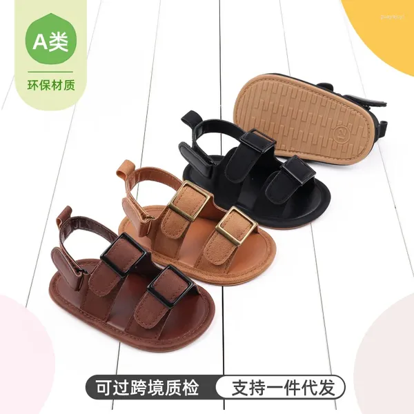 First Walkers Baby Shoes Sestate Sandal Cool Style Cool di alta qualità PU e TPR Anti-Slip Sole Todder Walking Shoe 0-9-18 Month 2024 Fashion