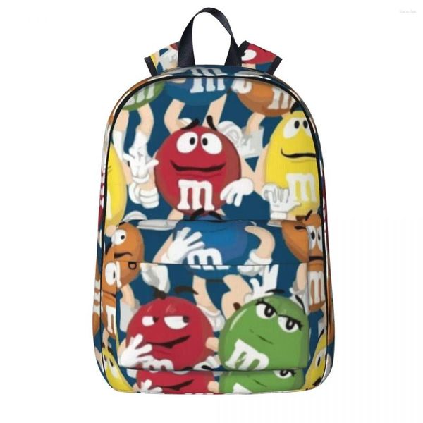 Backpack M e personagens Backpacks Boys Girls Bookbag Students School School Cartoon Kids Kids Rucksack Travel