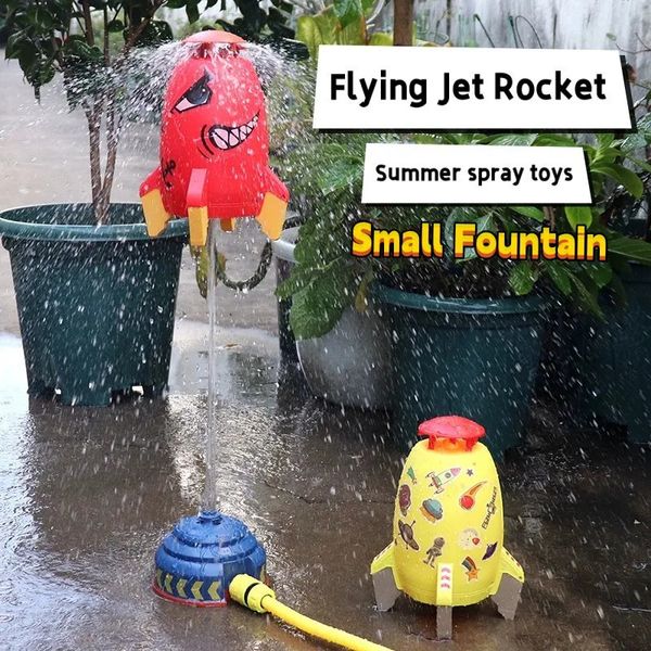 Jet Rocket Small Fountain a 360 gradi a rotazione Acqua di jet piscina esterna festa per bambini giocattoli estivi 240426