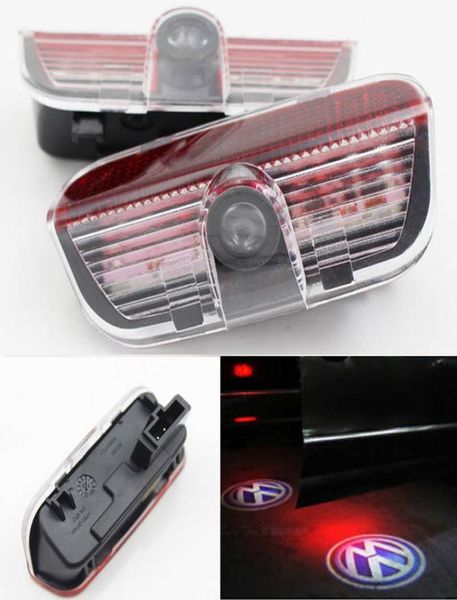 Luz da porta do carro para VW Passat B6 B7 CC Jetta MK5 MK6 Tiguan Scirocco com arnês bem -vindo a Ghost Shadow Laser Projector3720702