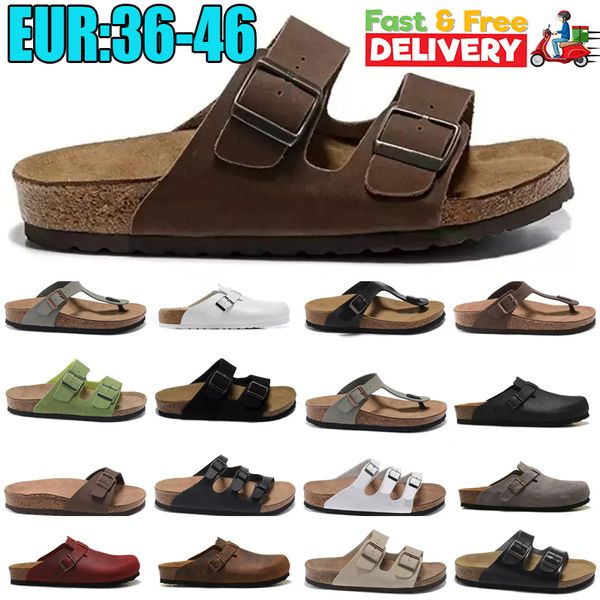 2024 Hochwertige Herren-Hausschuhe Sandalen Womens Clogs Sandalen Sommerrutschen schwarz weiß blaues Wildleder Lederschnalle-Gurt Plattform FLUTE SLIDEN 36-46