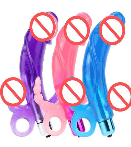 GSPOT VIBRADOR JELLY DILDO PENIS VIBRATOR G CLITORLIS DE CLITORES DE CLITORES MASSAGER Toy sexual para mulheres masturbador de velocidade única H7657408