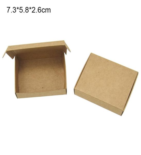 50pcs kraft papel caixas de embalagem para jóias paperboard diy compacting caixa de casamento festas favores pacote caixa de sabão artesanal 739691738