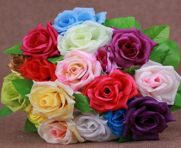 10pcs 8cm Rosas artificiais Cabeças Flores DIY Casamento beijo Bola pendurada decoração de flores Festival de aniversário Festival de festas 6900188