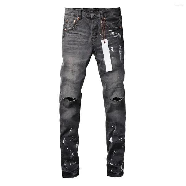 Frauenhose Top -Qualität Lila Roca Jeans Modestraße Ripped Grey Lack Reparatur niedriger Aufträge dünn