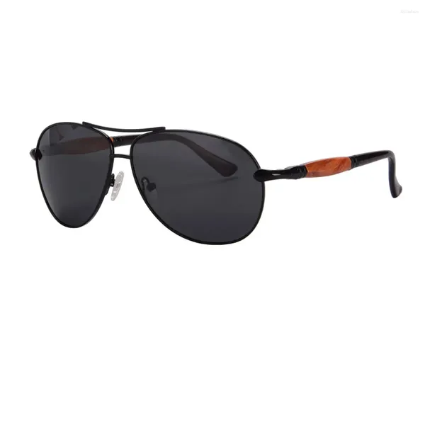 Óculos de sol Shinu Brand Sun Glassed Men Wood Wood de alta qualidade Polarized Man Design Glasses Car Driving Sh1579