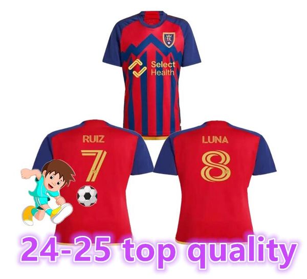 Клубная команда 9 Meram Royal Salt Lake Soccer Jerseys 2024 2025 FC Cordova Macmath Brody Chang Ruiz Футбольная рубашка Комплекты цвета красные фанаты игрок Caldwell Schmitt Wood8899