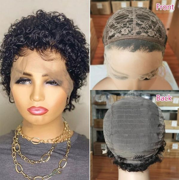 Pixie Wigs Africa Capelli con piccoli capelli Human Human Hair2201206