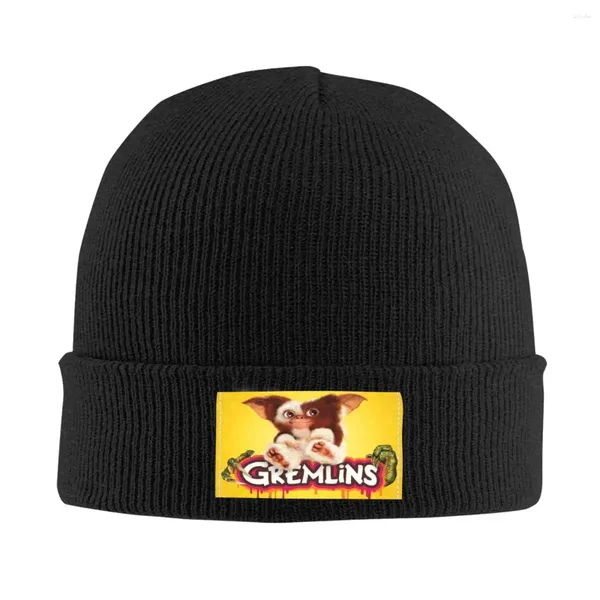 Boinas Gremlins 7 Caps de malha adultos unissex Poster externo de inverno Skullies Beanies Men and Women Gift