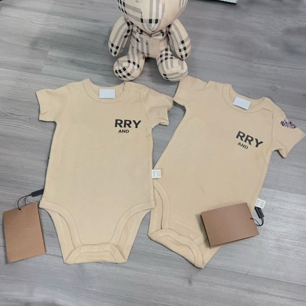 Designer de luxo Baby Rompers Reconborn Cotton Bodysuit Brand Girls meninos crianças macacões -macacões