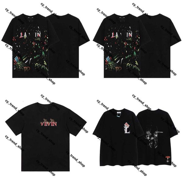 Lanvis Shirt Lavinss Tshirt Men Lanven Camisa Hiphop Impressão gráfica de grandes dimensões Gothic Smart Casual Harajuku Streetwear Y2K Tops Goth Men Lavine