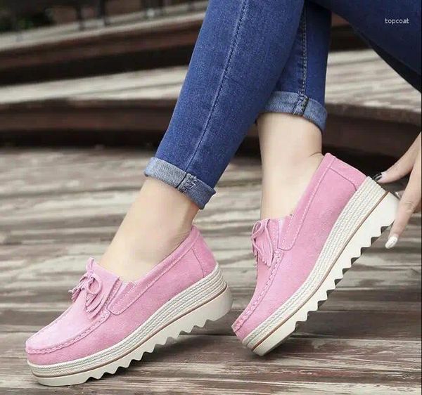 Sıradan Ayakkabı Kadın Daireleri Sudes Loafers Lady Diring Flat Moccasins Yuvarlak Toe Toe Chaussure Femme Boyutu 35-42