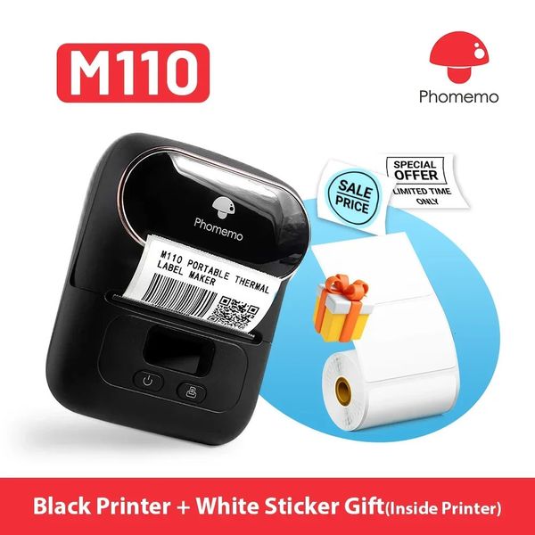 Phomemo M110 Mini Portable Printer Theremal Label Stickers Pacloar Makeling Maker Machine, аналогичная Niimbot B21 B1 50 мм 240417