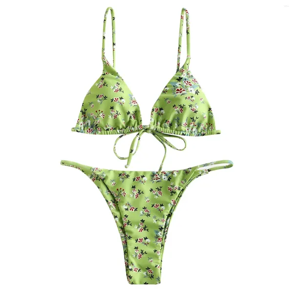 Mulheres de banho feminina Sexy Mulheres Biquíni Micro Sets Bandá Bandage Push-Up Brasilian Beachwear Swimsuit Ring Tarne