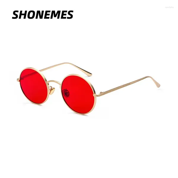 Sonnenbrille Shonemes Steampunk Retro Runde Sonnenbrille Metall Rahmen UV400 Brillen für Männer Frauen