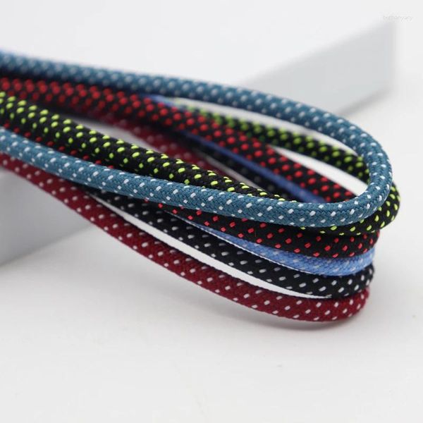 Peças de sapato Weiou Lace Color Crossed Polyster String de 4,5 mm Tipo redondo Botas de lona de fita Use Cordon 60-100cm Acessório para crianças
