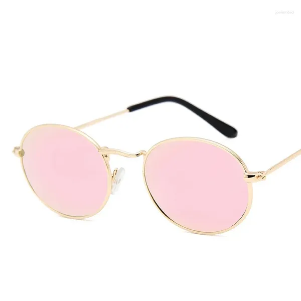 Sonnenbrille Die europäische und amerikanische Modebstreet Trend Persönlichkeit Metal Oval Vintage Small Bream Männer Frauen Frauen