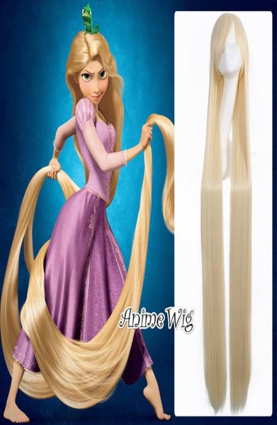 150 cm Anime incantato Rapunzel Long leggera bionda dritta Wig Bang cosplay6043300