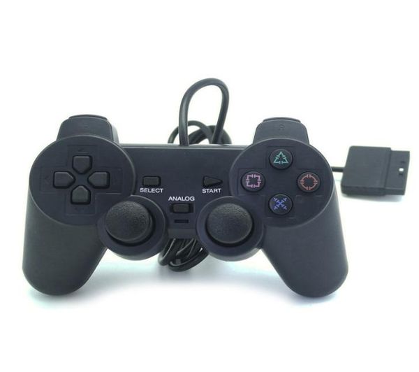 PS2 Titreşim Modu Yüksek Kaliteli Oyun Denetleyicileri için Kablolu Denetleyici Tutucu Joysticks Uygulanabilir Ürünler PS2 Host Siyah Color9937507