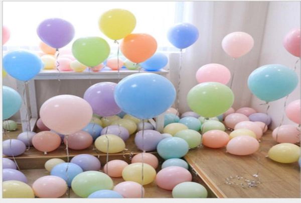 100 pezzi Macaron Candy Candy Coloted Balloon DECORAZIONE Pastel Pastel Latex Balloon Festival Event Event Forniture Decorazioni 10 In7053200