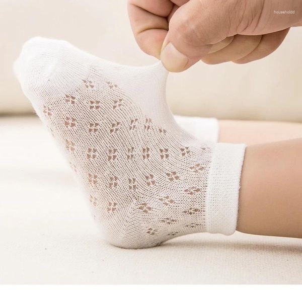 Frauen Socken 3pcs Baumwolle weiches Baby atmungsaktives Sommer Spring Mesh Kinder Kleinkindstrümpfe Jungen Mädchen Infant Non-Slip Short