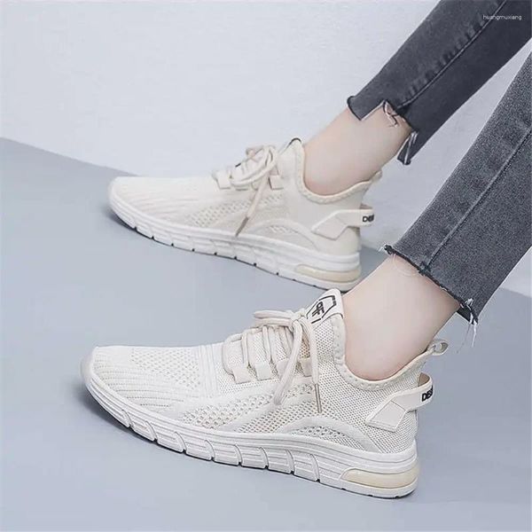 Sapatos casuais 40-41 tênis plus size para mulher esportiva vulcanize tênis bege femininos White Women China er tens